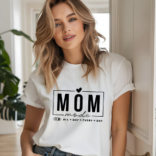 Mama Mode Funny Simple Modern Script Typografy T-Shirt