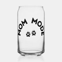 Mama Mode Glass mit Paw Print Design