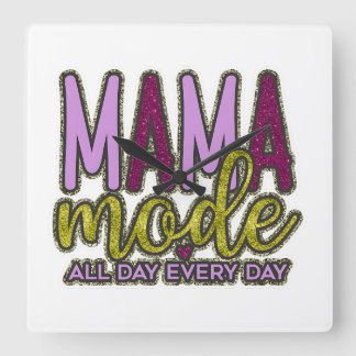 MAMA-Modus-Wall-Uhr Quadratische Wanduhr