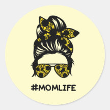 Mama #momlife chaotischen Bun Sonnenblume