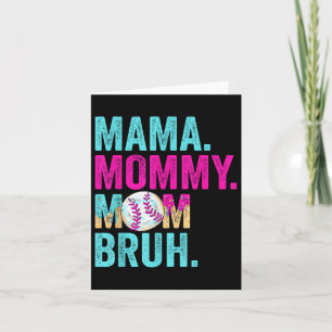 Mama Mommy Mama Bruh Baseball Mama Tropfen Ice Cre Karte