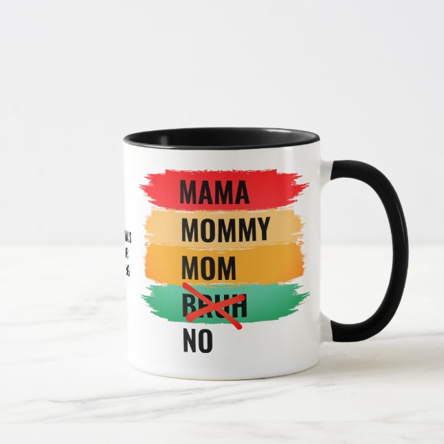 Mama Mommy Mama NO BRUH Tasse (Rechts)
