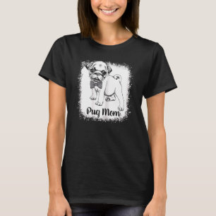 Mama Mops Frauen Niedlich Dog Mama gebleicht T-Shirt