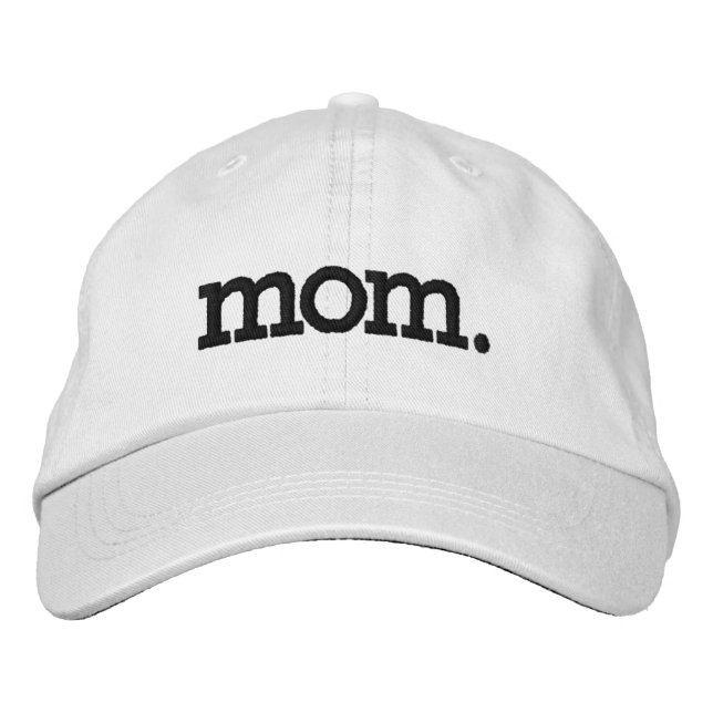 Mama Mother Mommy Black Bestickte Baseballkappe (Vorderseite)