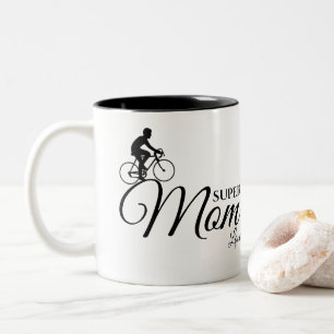 Mama   Mothers Day Black Script Bike Rider Zweifarbige Tasse
