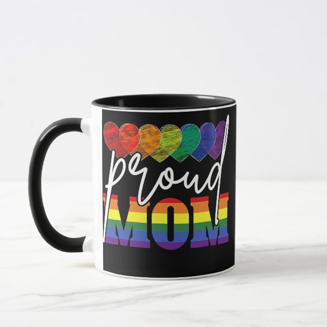Mama Mothers Day LGBTQ Rainbow Flag Gay  Tasse (Links)