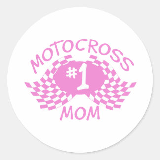 Mama Motocross Runder Aufkleber