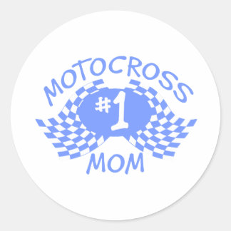 Mama Motocross Runder Aufkleber
