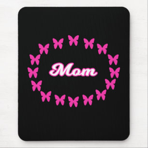 Mama MOUSEPAD mit Niedlich rosa Schmetterlingen