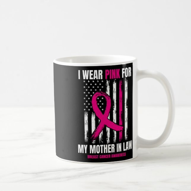 Mama Mutter im Gesetz Brustkrebs Bewusstsein Ameri Kaffeetasse (Rechts)