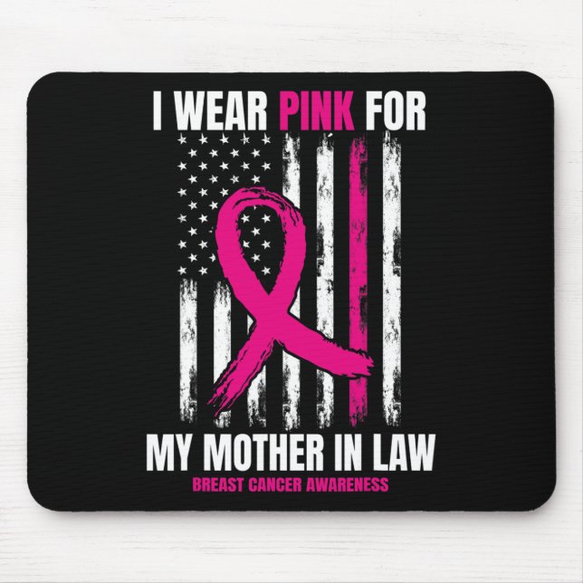 Mama Mutter im Gesetz Brustkrebs Bewusstsein Ameri Mousepad (Vorne)