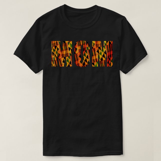 Mama Mütter Kente Pattern T-Shirt (Design vorne)