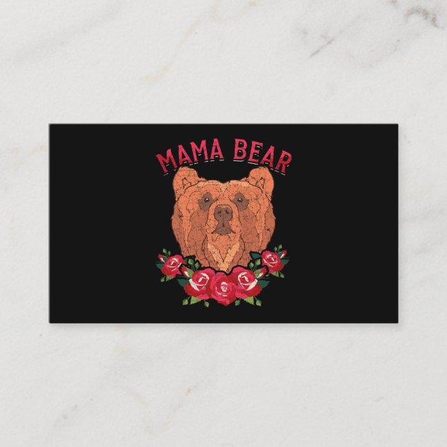 Mama Mütter Tag Blumenbär Familie Rose Niedlich Ma (Vorderseite)