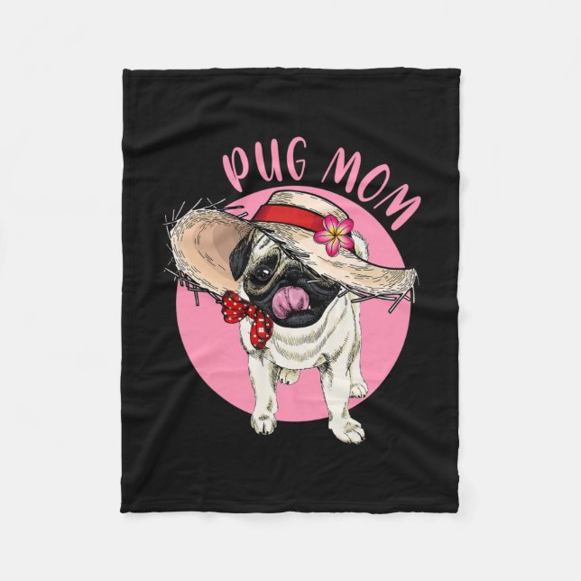 Mama Muttertag Mama Mutti Mutter Mops  Fleecedecke (Vorderseite)