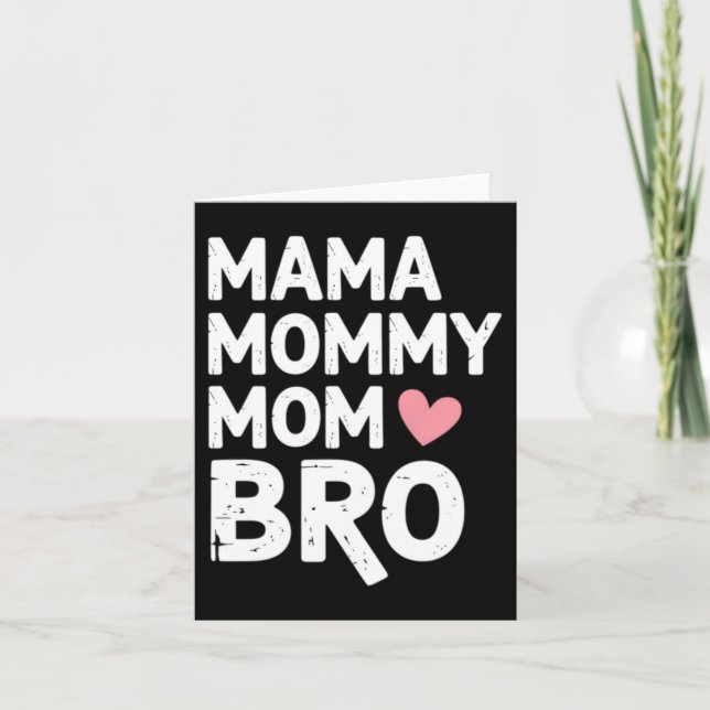 Mama Mutti Mom Bro Muttertag Karte (Vorderseite)
