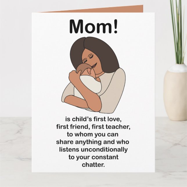 Mama Mutti Mutter Zitat Geburtstag Karte (Vorderseite)