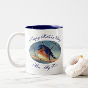 Mama My Held Mother's Day Bluebird Personalisiert Zweifarbige Tasse