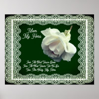 Mama My Hero White Rose Blume Personalisiert