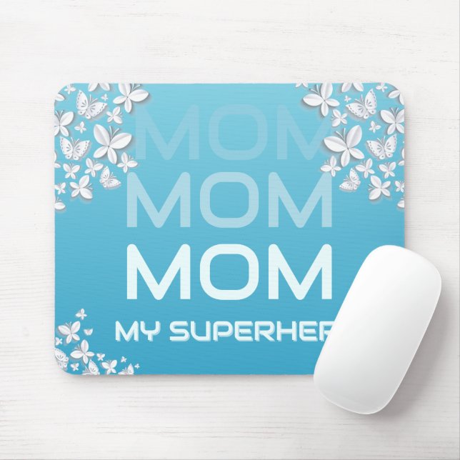 MAMA My Superhero Blue Mousepad (Mit Mouse)