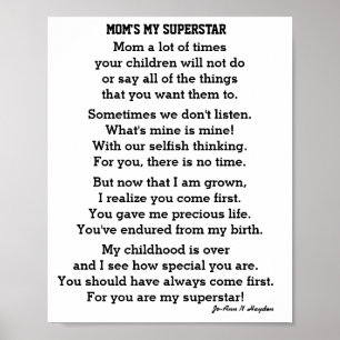 MAMA MY SUPERSTAR POSTER