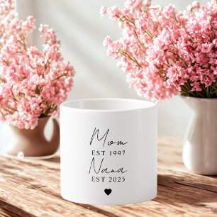 Mama Nana EST Jahr kundenspezifisches Minimalistis Espressotasse