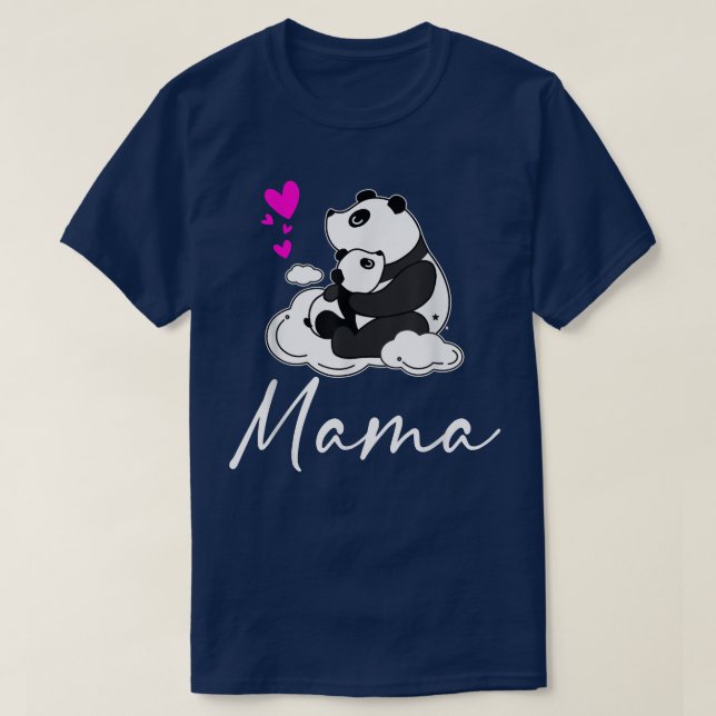 Mama Niedlich Baby Panda Bear Mothers Day Mama Hea T-Shirt (Design vorne)
