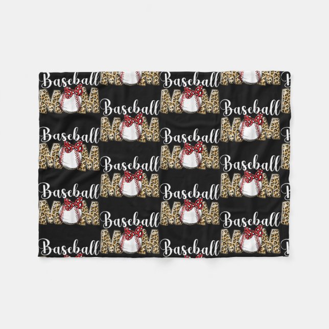 Mama Niedlich Baseball Mama Funny Bday Sport Fleecedecke (Vorderseite (Horizontal))
