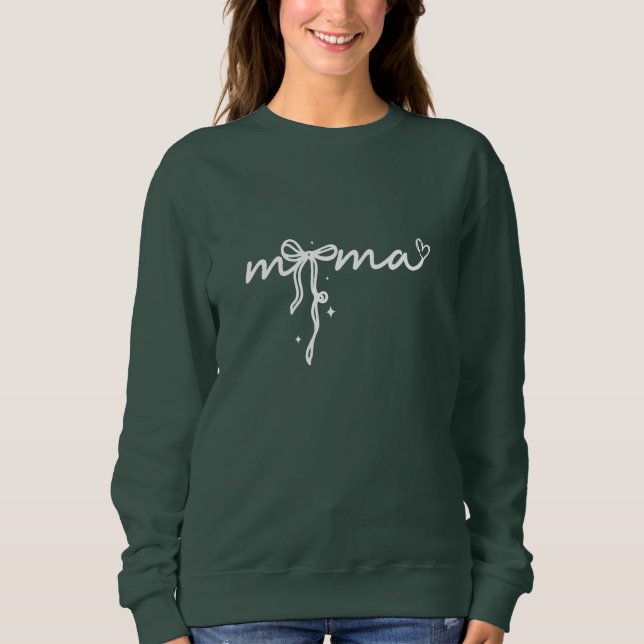 Mama Niedlich Bow Muttertagsgeschenk Sweatshirt (Vorderseite)