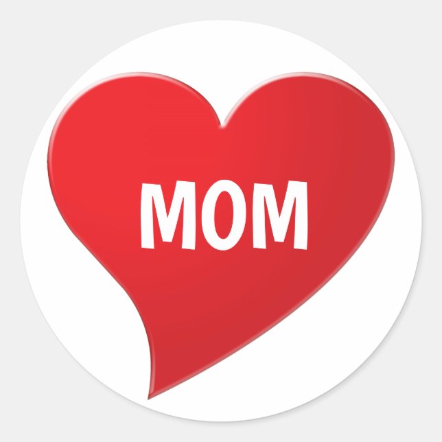 Mama, niedlich runder aufkleber (Vorderseite)