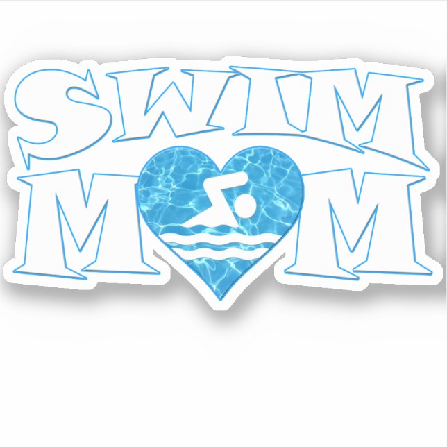 Mama Niedlich Schwimmen und Tauchen Team Mama Kont Aufkleber (Vorderseite)