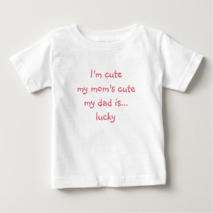 Mama Niedlicher Vater Lucky Funny Spaß Baby Kinder T-shirt