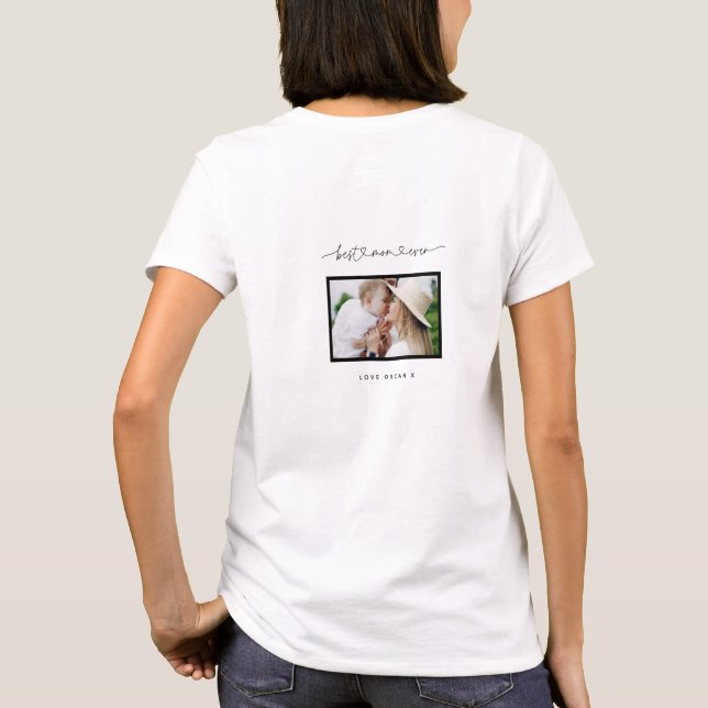 Mama niedliches Foto T-Shirt (Rückseite)