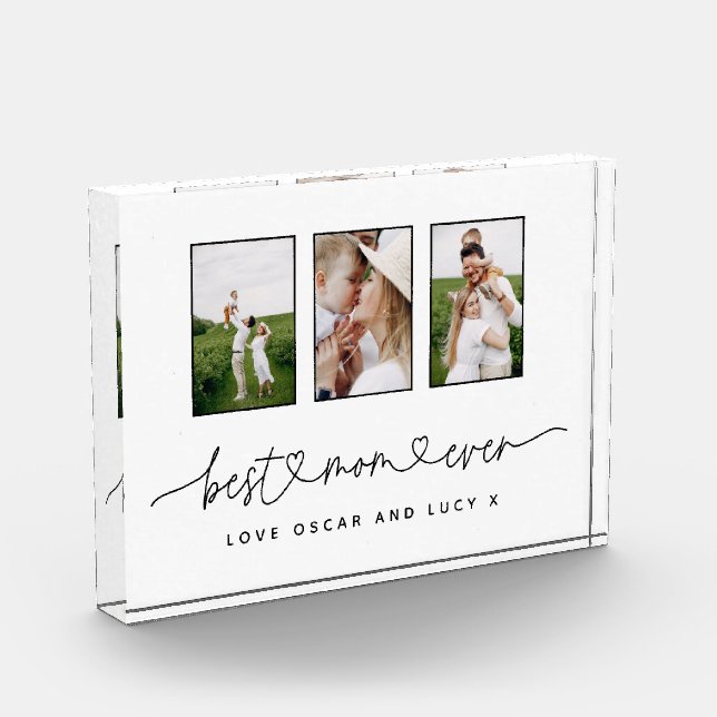 Mama niedliches, modernes Drehbuch-Geschenk für me Fotoblock (Links)