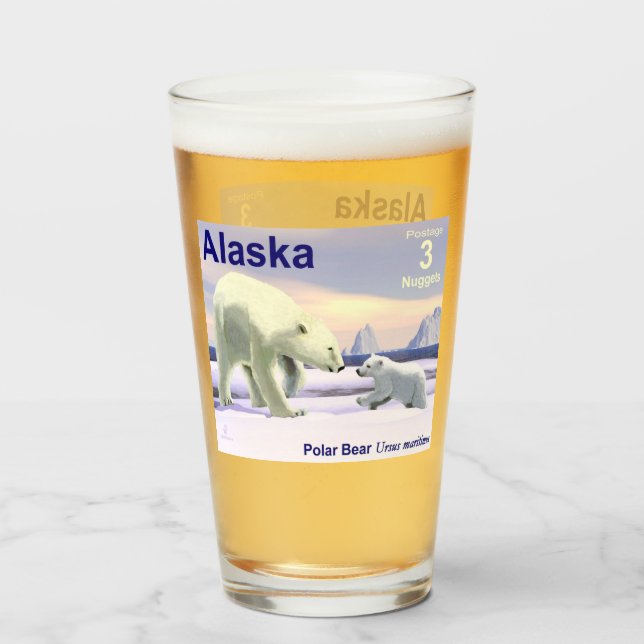 Mama Nose Best - Alaska Postage Glas (Vorne (Gefüllt))