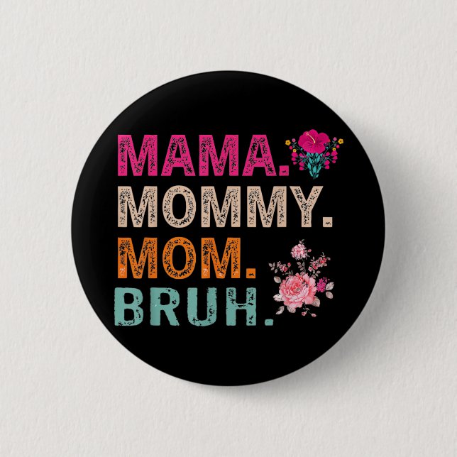 Mama Noun Definition Funny Mama Mütter Tag Button (Vorderseite)