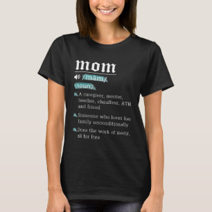Mama Noun Definition Mama Mütter Tag Mutter Liebe T-Shirt