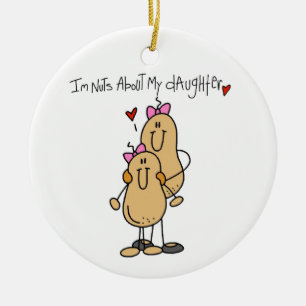 Mama - Nuts über meine Tochter-T - Shirt und Gesc Keramik Ornament
