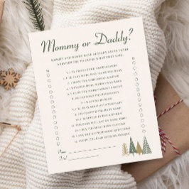 Mama oder Daddy Winter Baby Shower Game