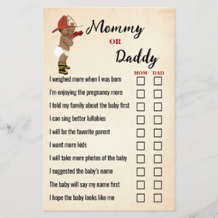 Mama- oder Vater-OM Firefighter Kinderspielkarte Flyer