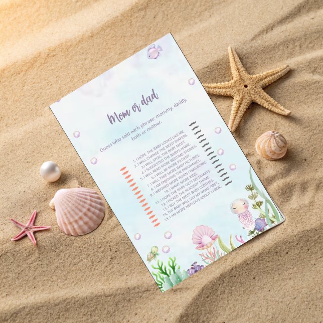 Mama- oder Vater-Spielkarte - Pearls Kinderdusche (Von Creator hochgeladen)