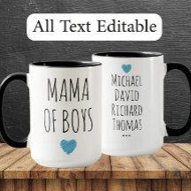 Mama of Boys Custom Names - Heartfelt Gift for Mom