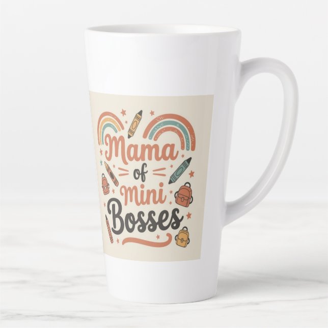 Mama of mini bosses Mom Life Cute Mama gift Milchtasse (Rechts)