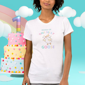 Mama of One Silly Goose First Birthday Women's  T-Shirt