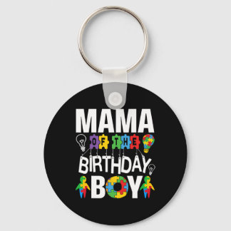 Mama Of The Birthday Boy Autism Mom  Schlüsselanhänger