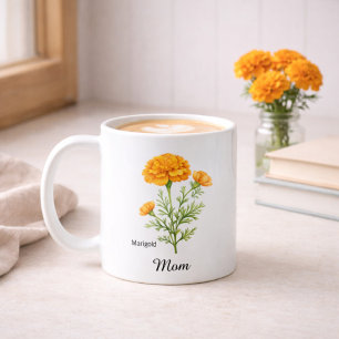 Mama Oktober Geburtsblume Tagetes Kaffeetasse