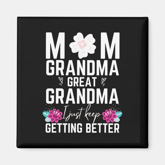 Mama Oma Urgroßmutter Weihnachtsgeschenke Geburtst Magnet (Vorne)