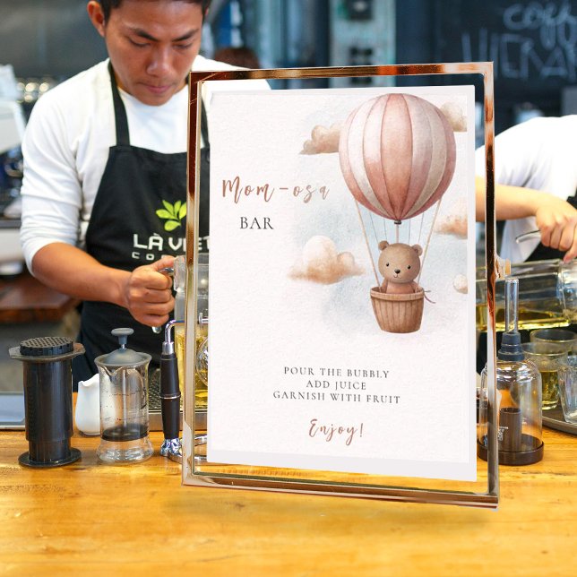 Mama-osa-Bär auf Balloon Baby Dusche Poster (Von Creator hochgeladen)