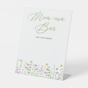 Mama-osa Bar Gelb Rosa Wildblume Kinderdusche Sockelschild