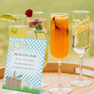 Mama-osa Bar Picnic Baby Dusche Sockelschild