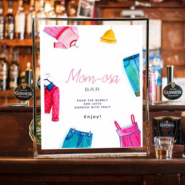 Mama osa Hello Baby Pink Blue Clothes Kinderdusche Poster (Von Creator hochgeladen)